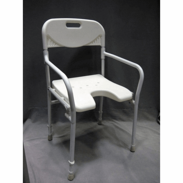 Silla de baño plegable de aluminio