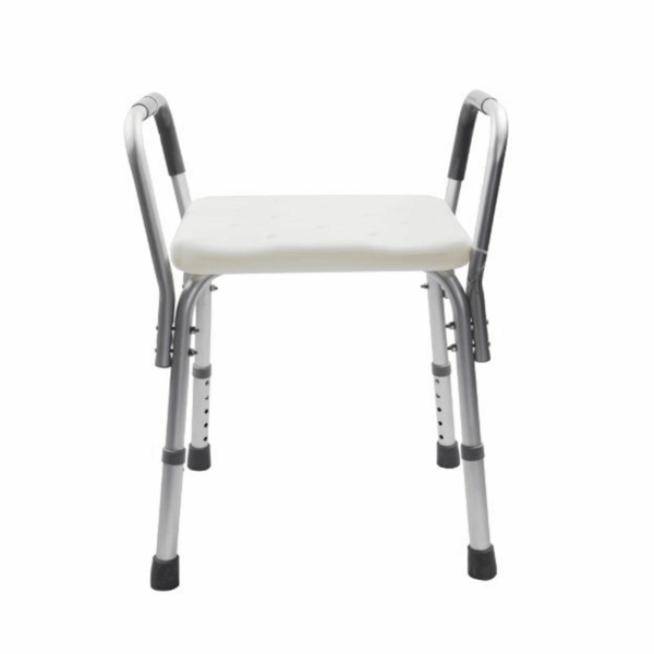 Silla de ducha con reposabrazos acolchados