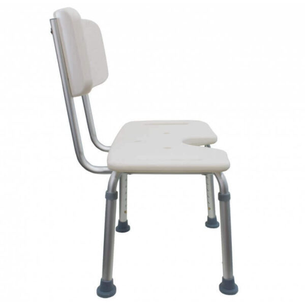 Silla de ducha de aluminio asiento en U - Imagen 2