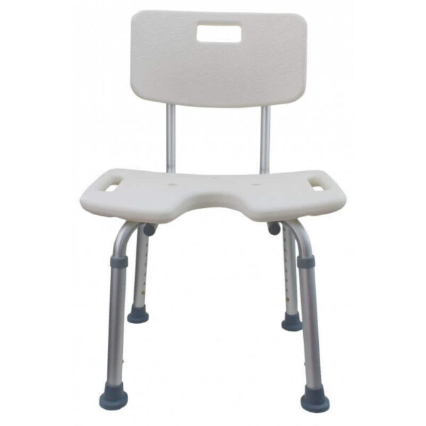 Silla de ducha de aluminio asiento en U