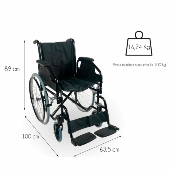 Silla de ruedas plegable autopropulsable - Imagen 2